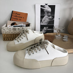 Colorblock Lace Up Platform Sneakers Low Top Women's Shoe