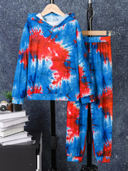Boy's 2pcs Starry Night Sweatshirt & Sweatpants Set