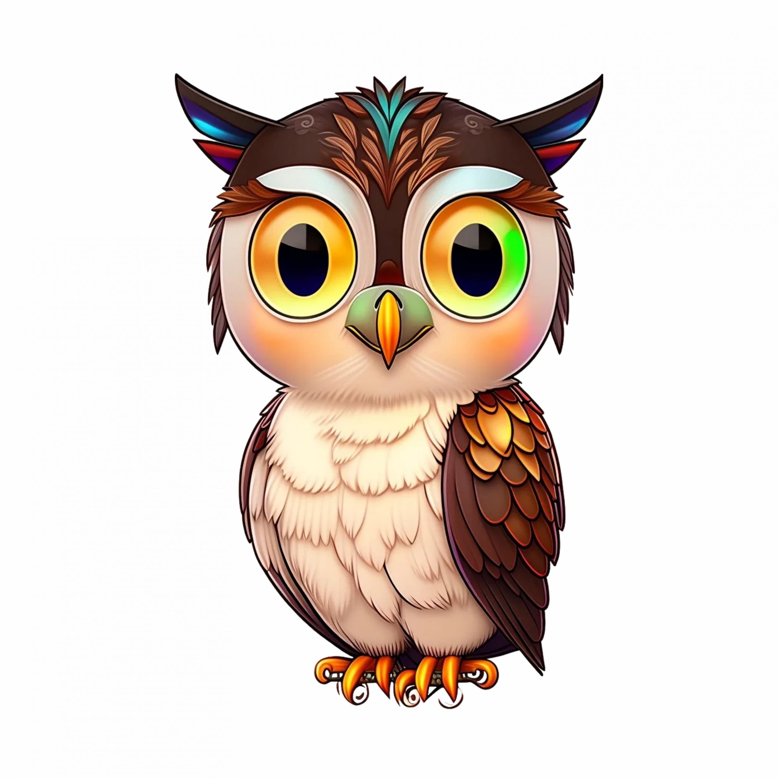 2pcs Owl Iron on Heat Transfer Sticker For DIY Clothing T Shirt Mask Jeans