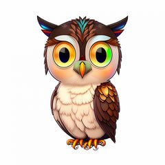 2pcs Owl Iron on Heat Transfer Sticker For DIY Clothing T Shirt Mask Jeans