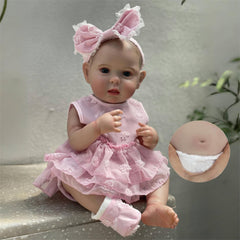 Hand-Painted Lifelike 48 Youngsters Girl Reborn Doll - Waterproof Vinyl