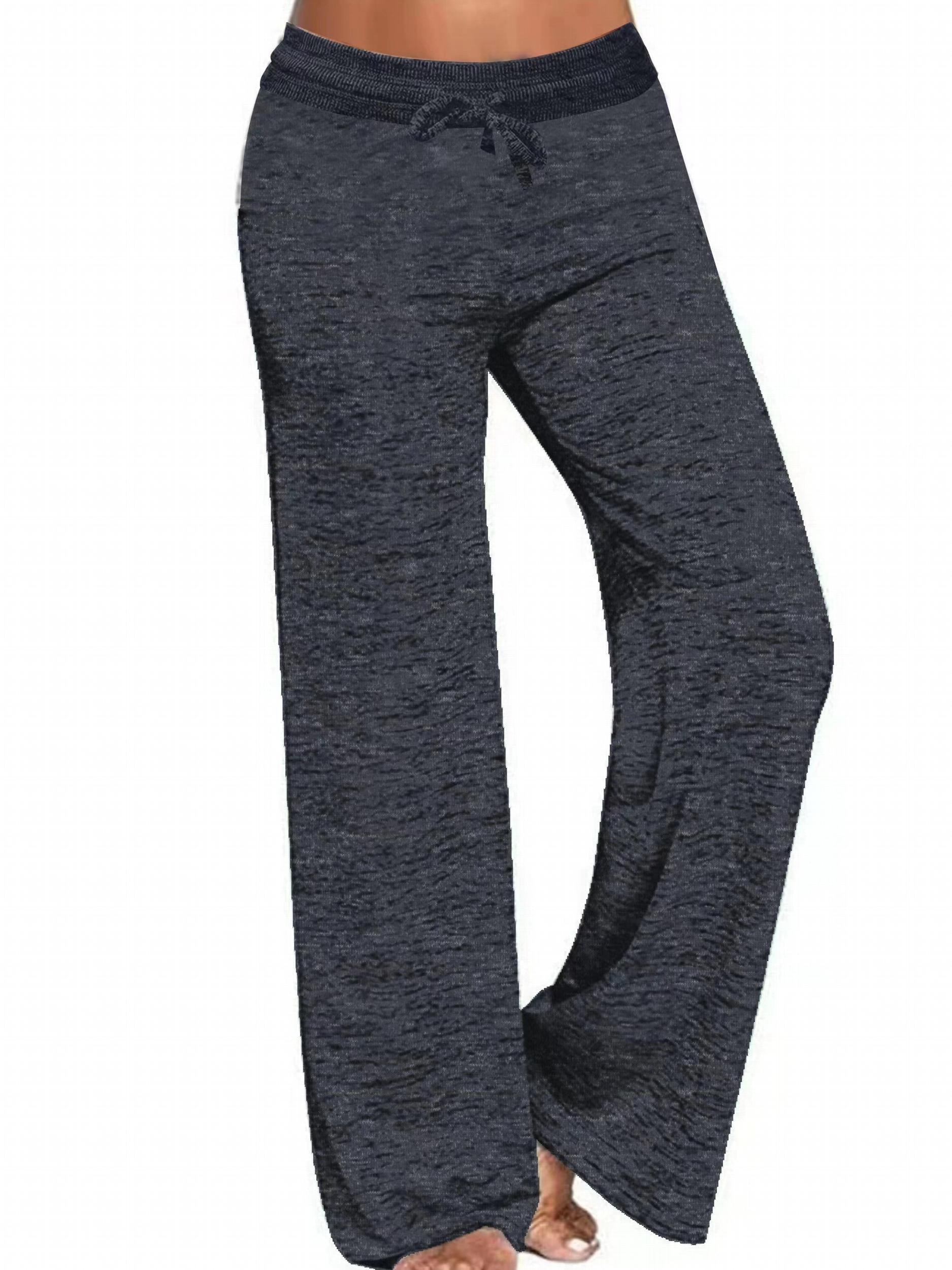 Solid Drawstring Straight Leg Pants Casual Loose Pants For Spring & Fall