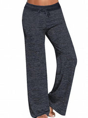 Solid Drawstring Straight Leg Pants Casual Loose Pants For Spring & Fall