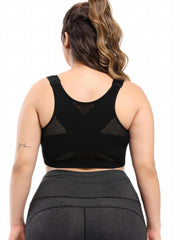 Breathable Zipper Front Sports Bra for Women