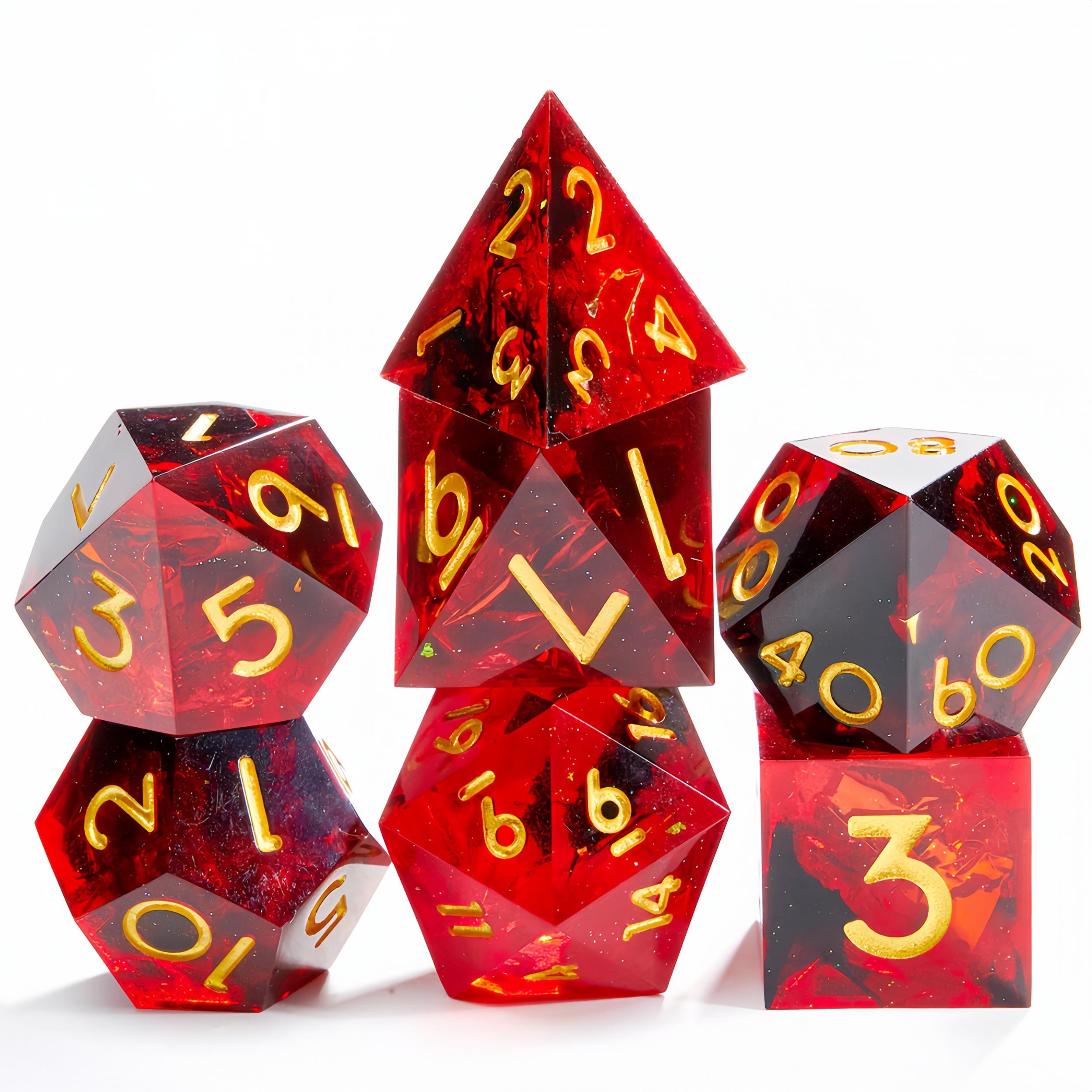7pcs Resin Polyhedral Dice Set for RPG Board Game