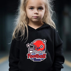2pcs Helmet Print Girls Hoodies Jogger Pants Set Sports