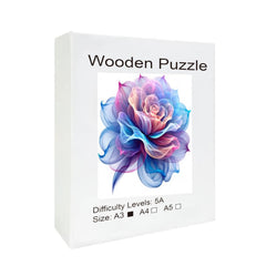 Floral Wooden Jigsaw Puzzle High Plywood Multicolor Challenging Brain Teaser