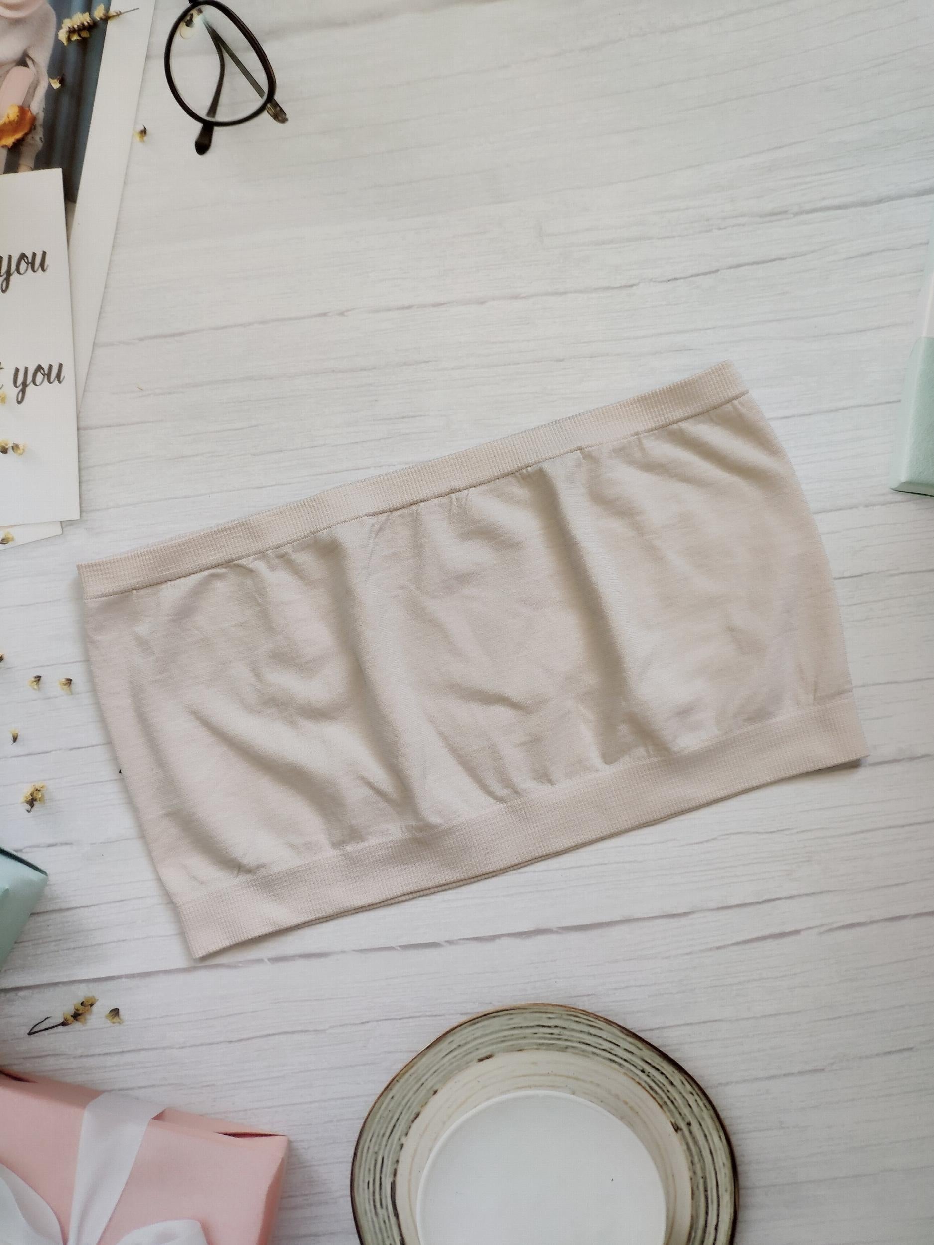 3pcs Seamless Strapless Bandeau Bras Soft Stretch Everyday Bra Women's Lingerie