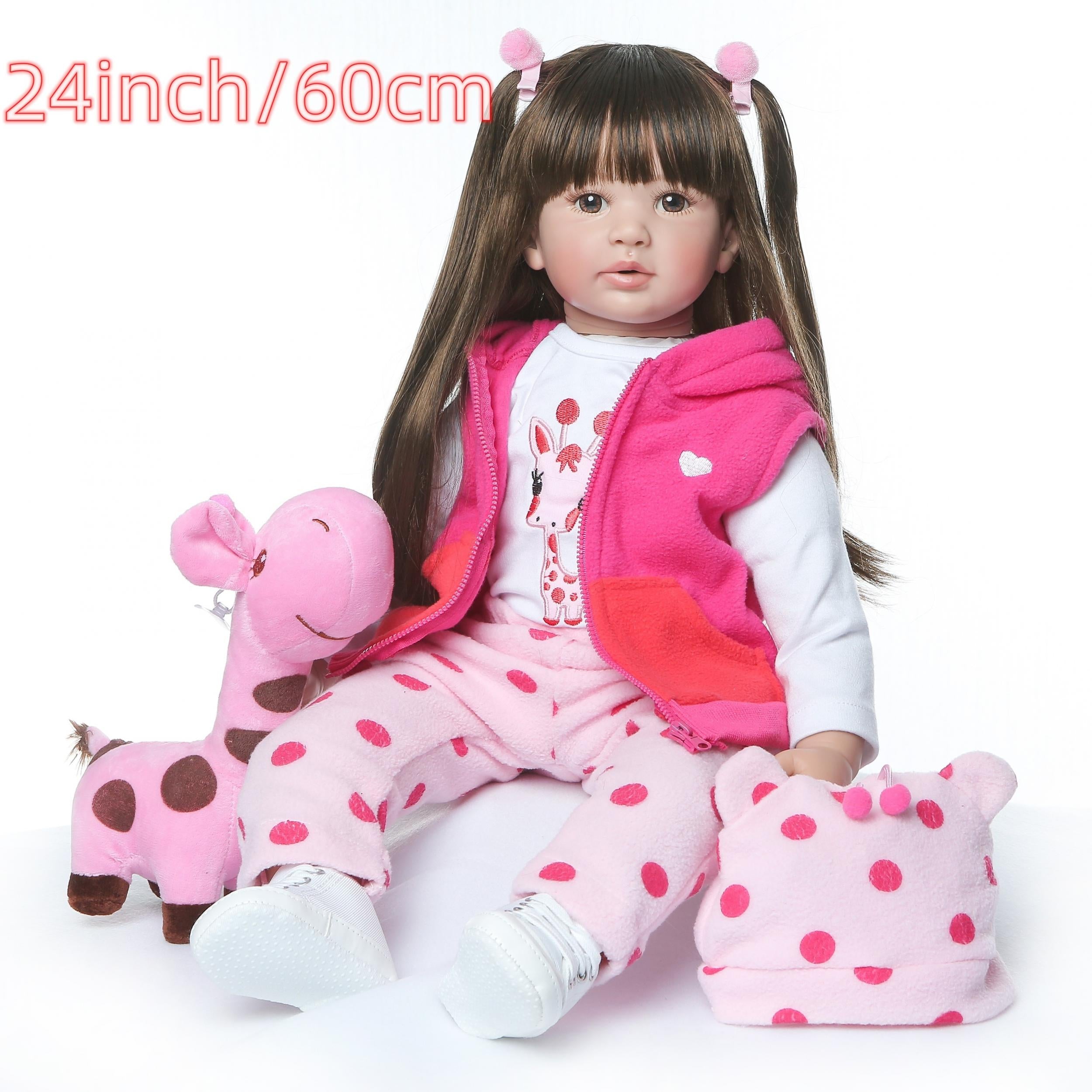 24" Reborn Baby Doll Long Hair Princess Girl Toy for Kids