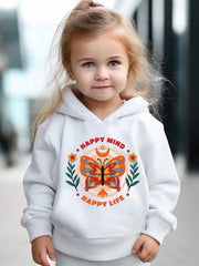 Butterfly Pattern Hooded Sweatshirt Girls Hoodies Pullover & Sweatpants