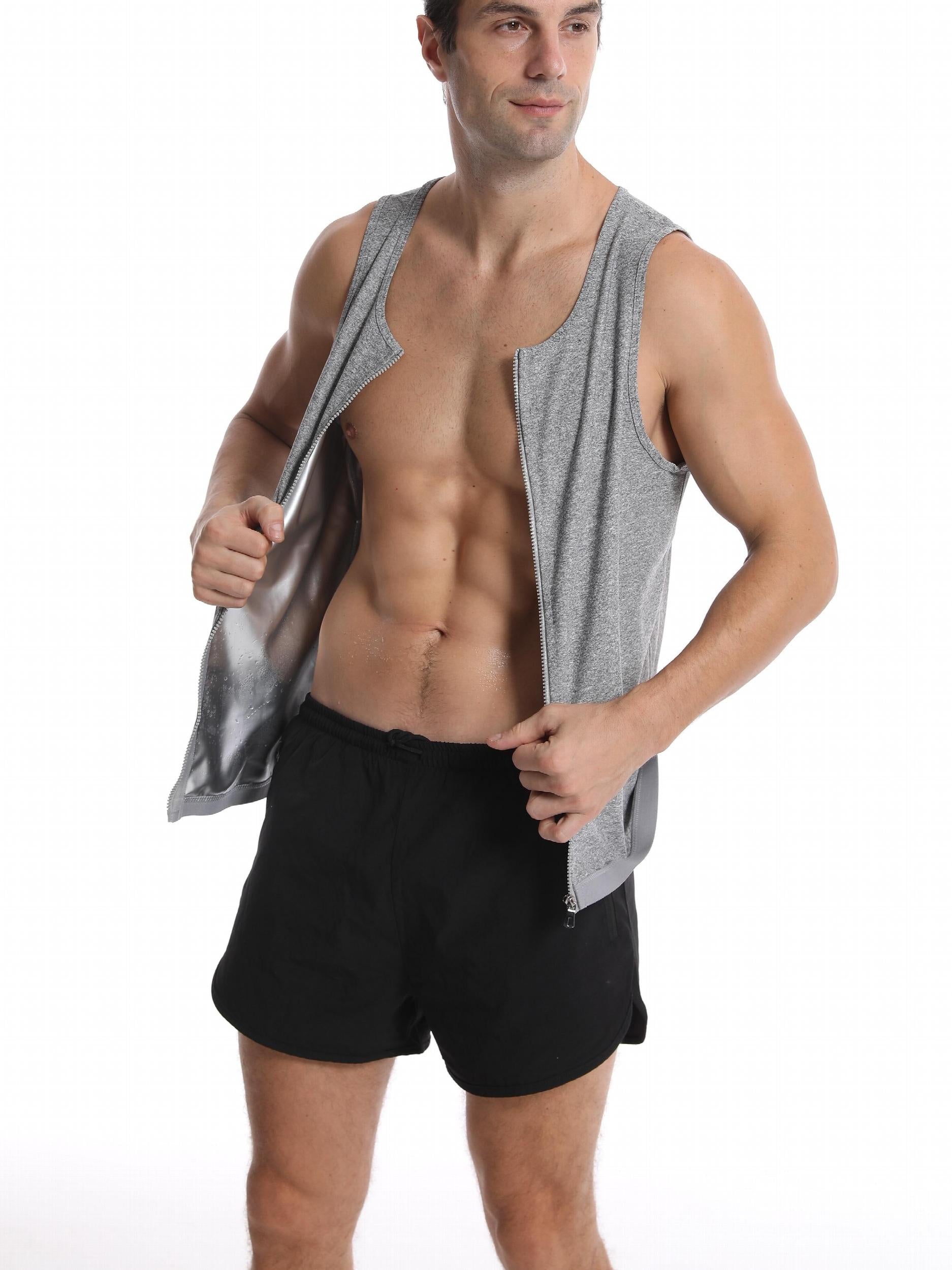 Men's Sauna Vest Workout Sweat Tank Top Waist Trainer Compression Vest
