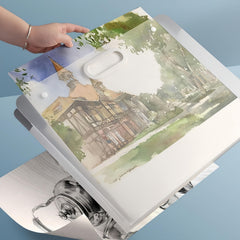 12pcs Waterproof 4K Portable Drawing Storage Bags with Snap Buttons