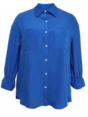 Flounce Sleeve Blouse & Shorts Set