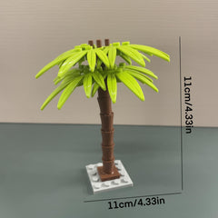 Mixed Palm Tree Building Blocks Set for Forest Beach Scene