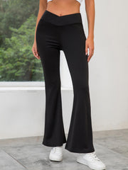 High Waist Flare Pants Casual Flare Leg Pants Women's Clothing