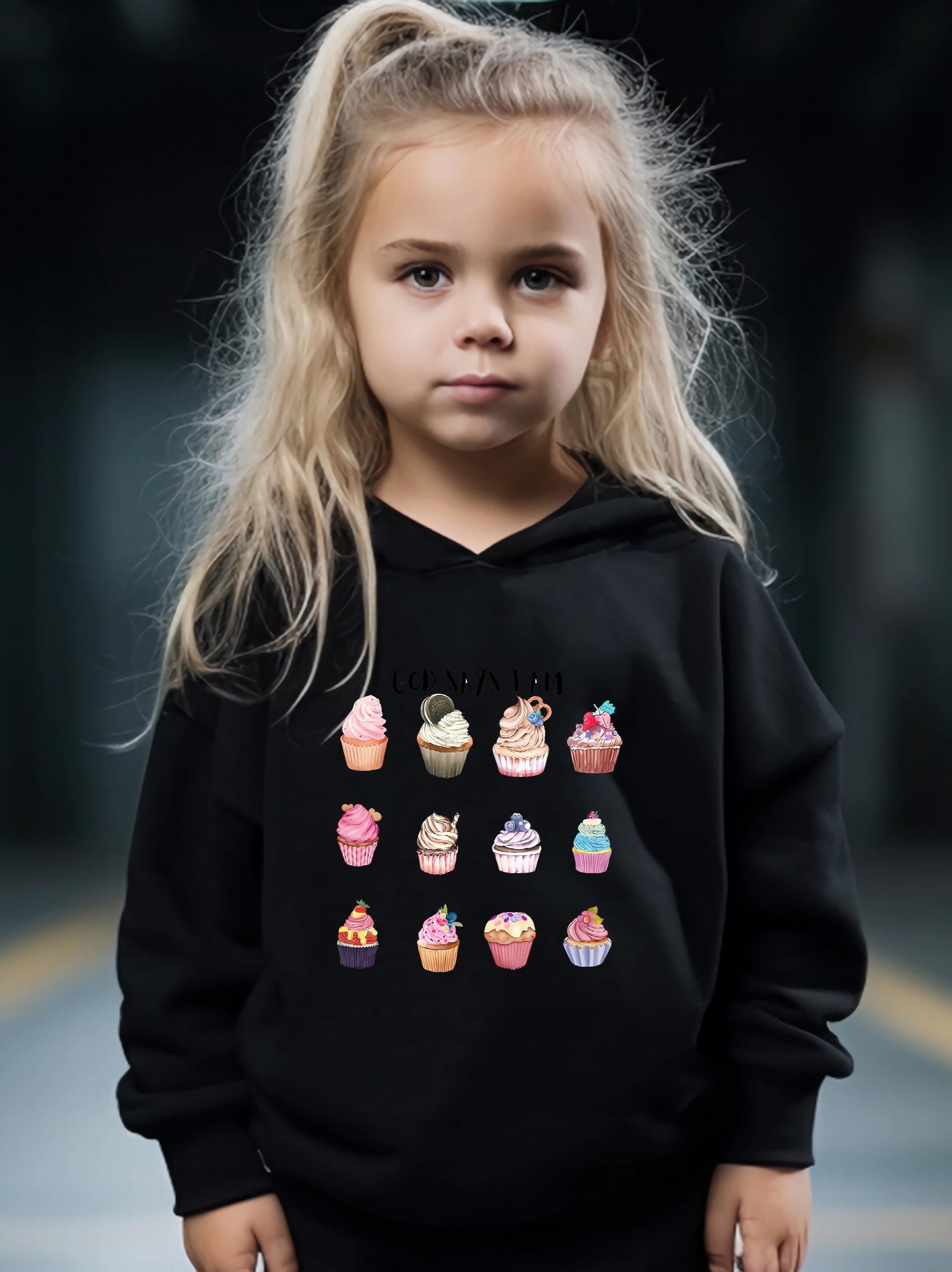Cakes & GOD SAYS I AM Pattern 2pcs Activewear Sets For Girls
