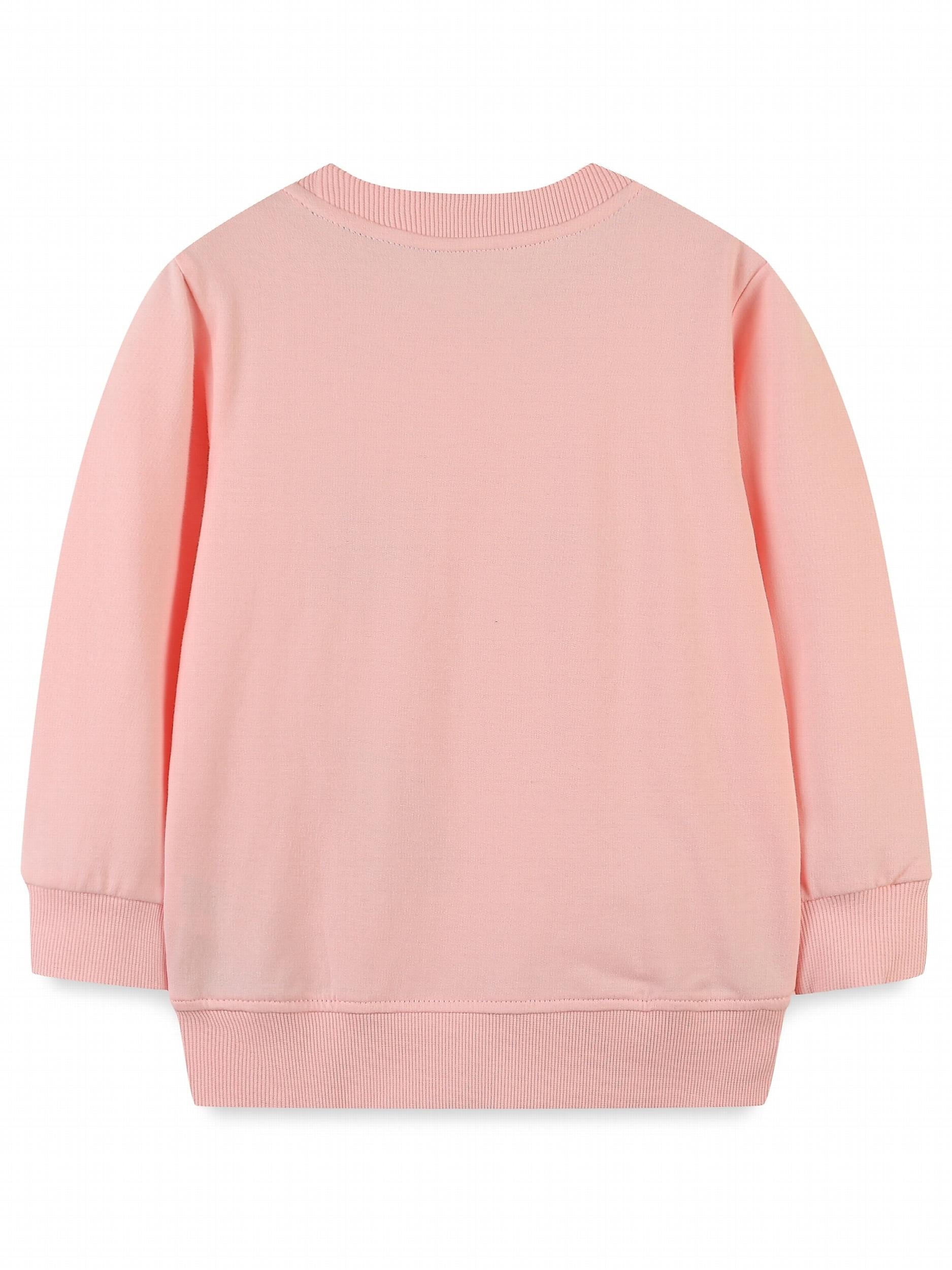 Girls Christmas Cartoon Graphic Crew Neck Pullover