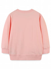 Girls Christmas Cartoon Graphic Crew Neck Pullover