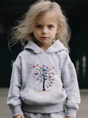 Tree Graphic 2pc Girls Activewear Set for Spring Fall Sports