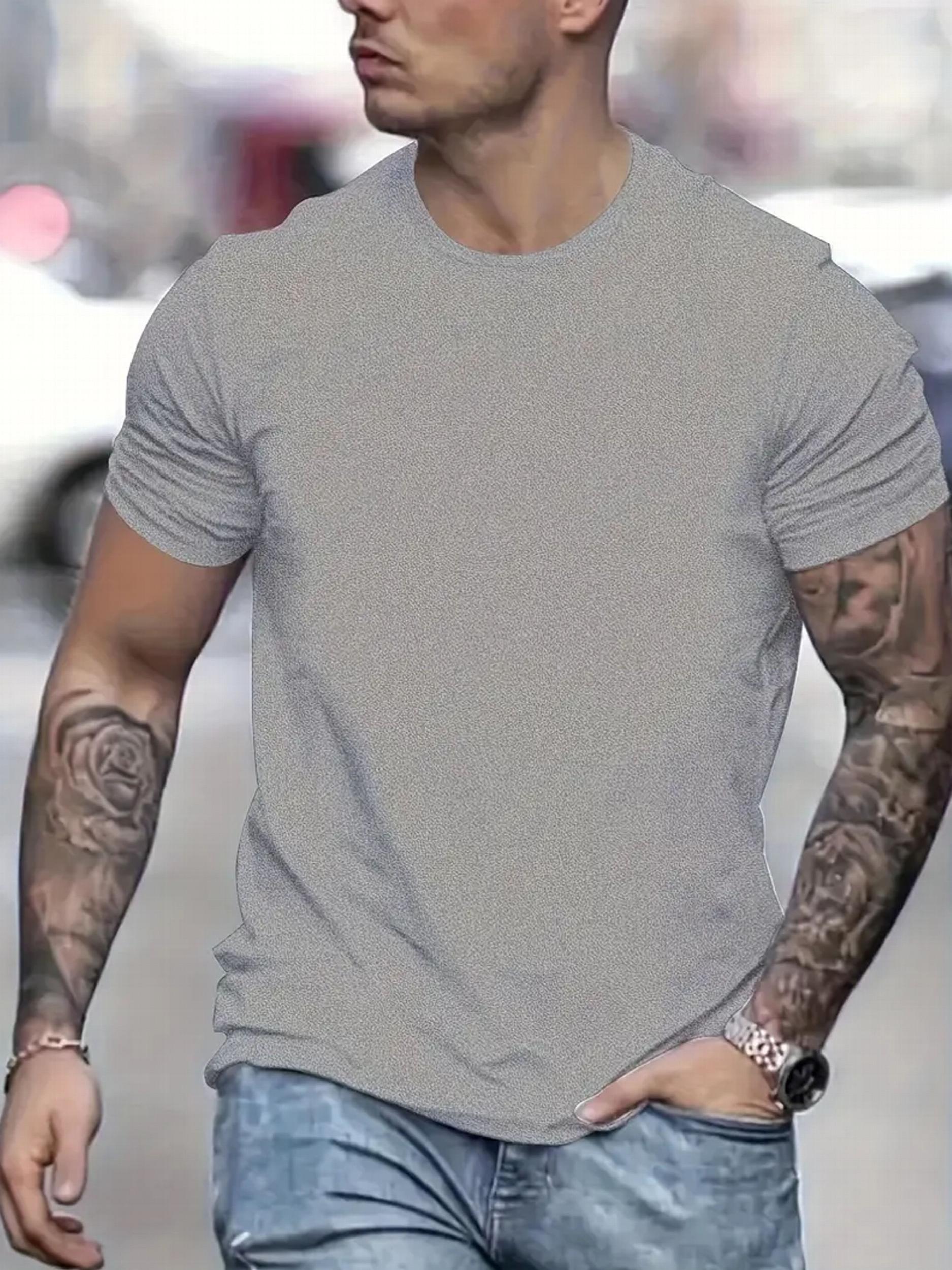 Men's Solid Short Sleeve Comfy T-shirt