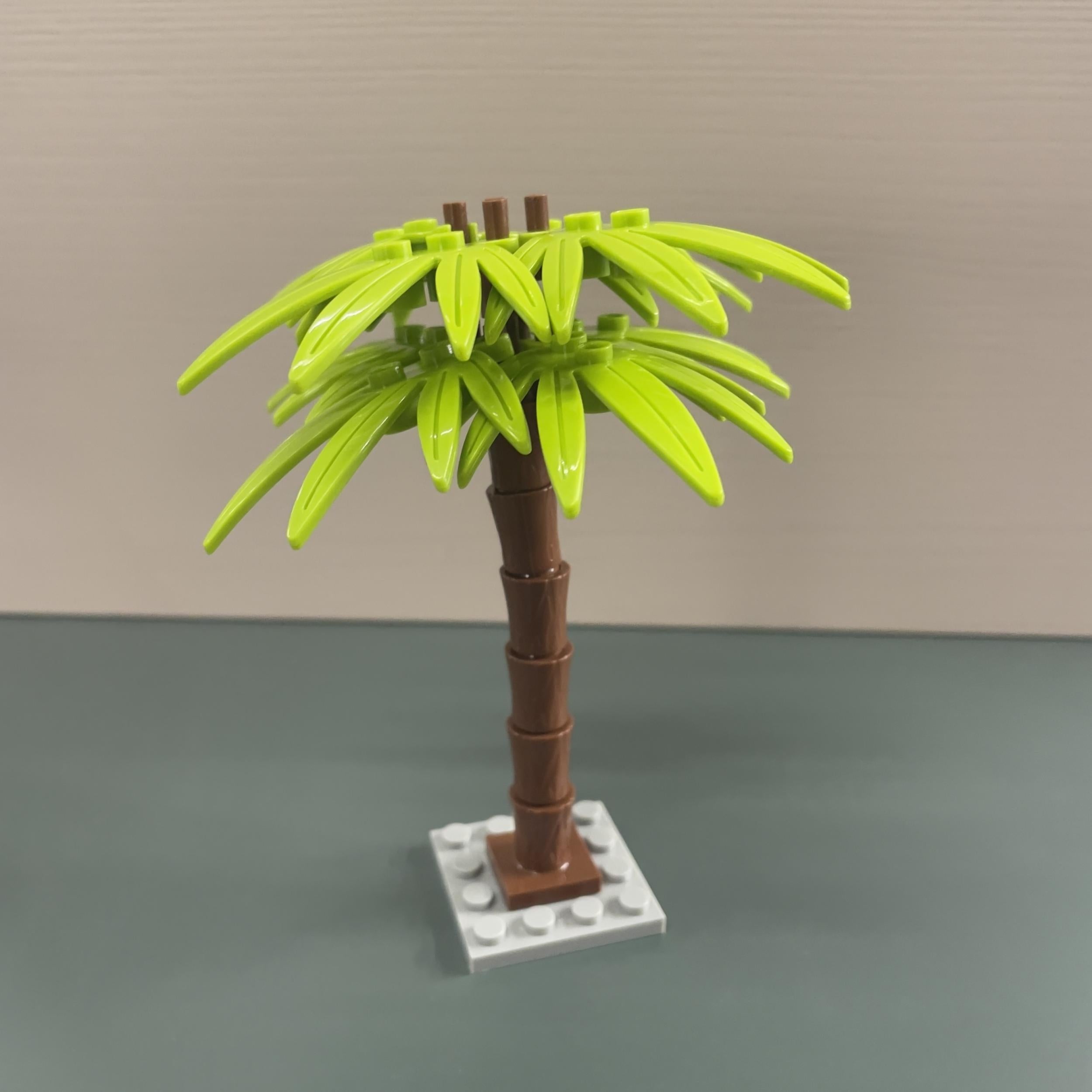 Mixed Palm Tree Building Blocks Set for Forest Beach Scene