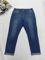 High Rise Stretch Tapered Leg Jeans