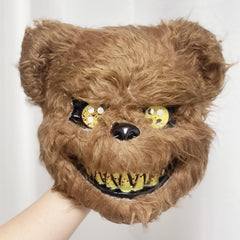 Terrifying Halloween Bear Mask Bloodied Plush Head Mask