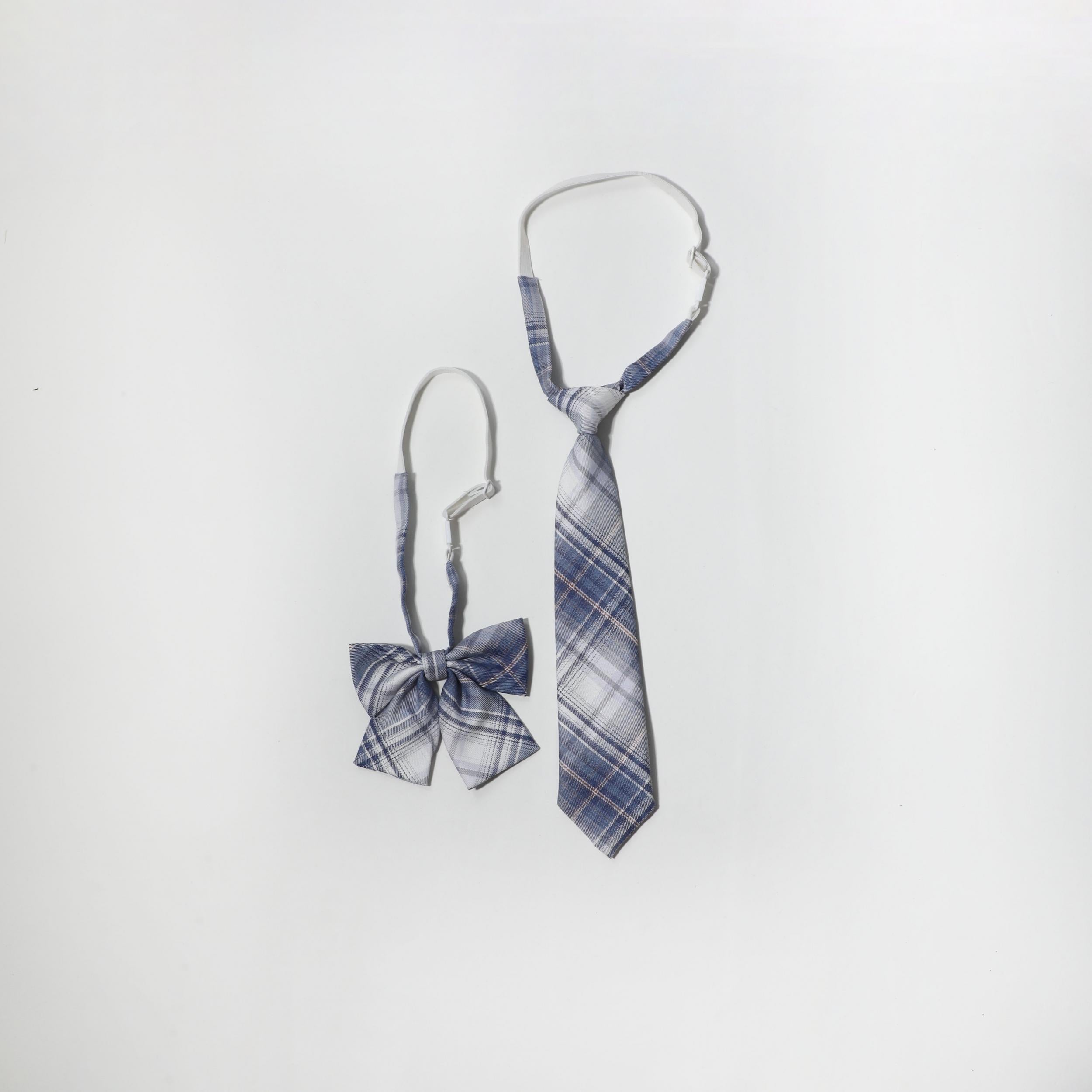 2pcs Striped Bow Tie Classic Neck Tie Casual Pre tied Neckties for Women Men