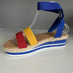 Women's Espadrille Wedge Sandals Open Toe Ankle Strap Slip On Casual Sandals
