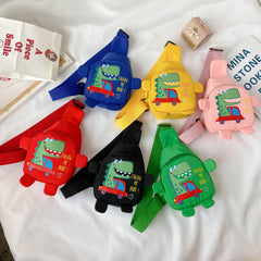 Cartoon Dinosaur Crossbody Bag for Kids, Girl Shoulder Handbag
