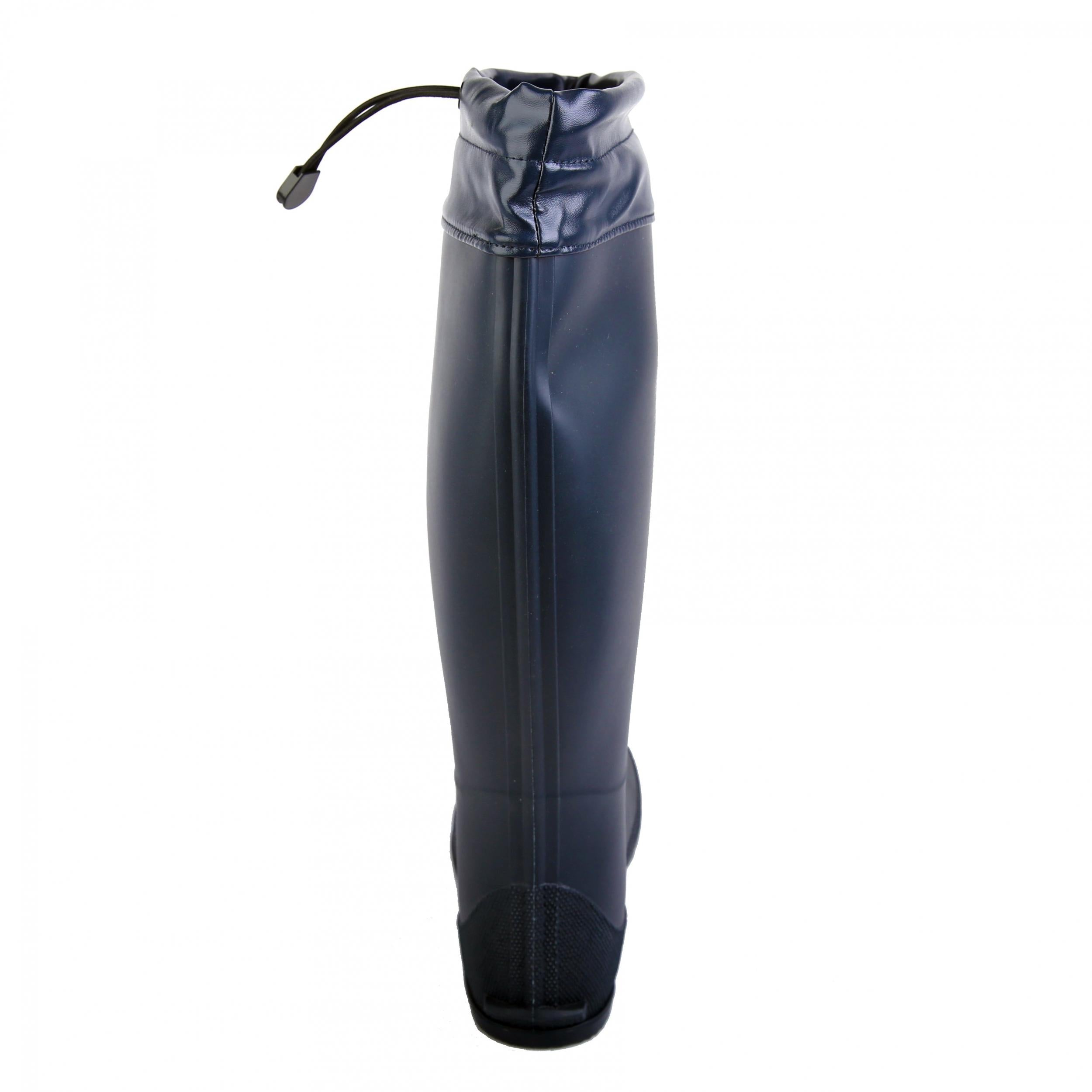 Waterproof PVC Round Toe Flat Rain Boots Lightweight Comfortable