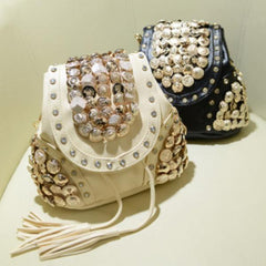 PU Leather Women Handbag Rivet Bag Shoulder Bag CrossBody