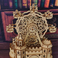DIY Castle Ferris Wheel 3D Wooden Puzzle Music Box