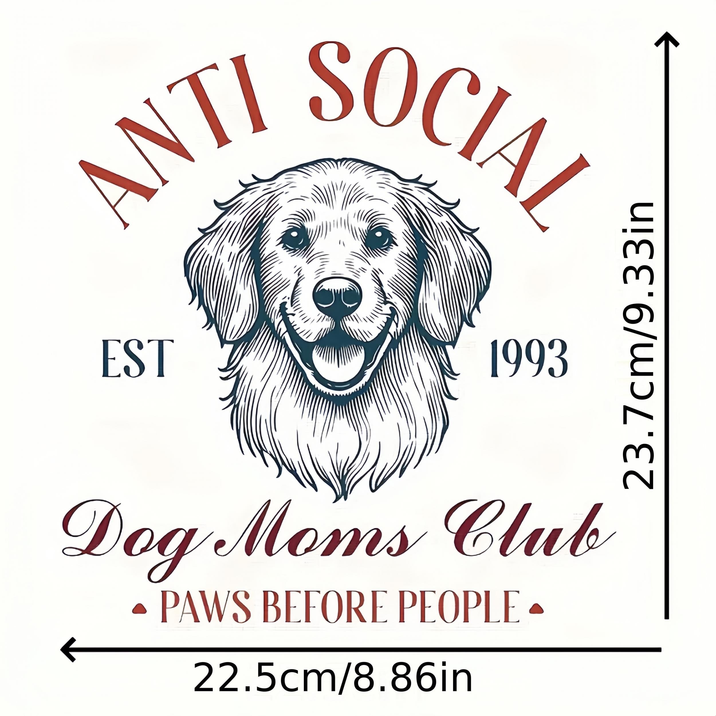 Vintage 1993 Dog Moms Club Patch - Animal Theme - Iron On