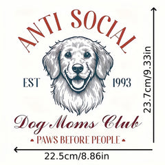 Vintage 1993 Dog Moms Club Patch - Animal Theme - Iron On