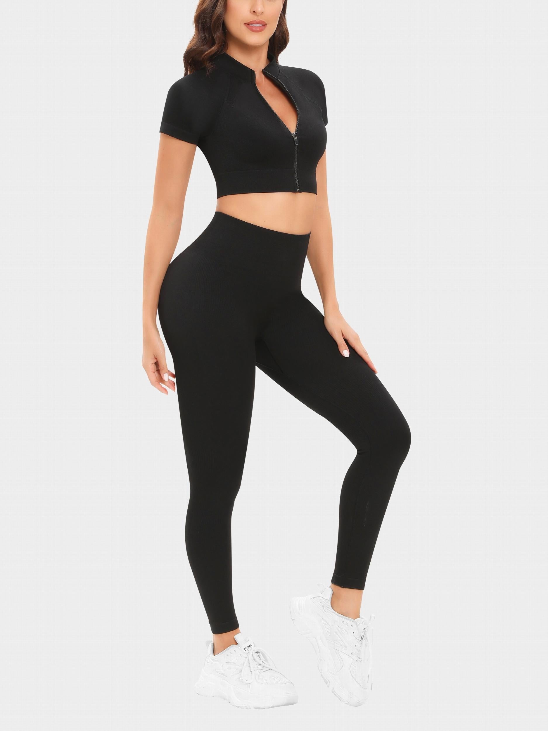2pcs Yoga Set Tops & Leggings Women's Activewear