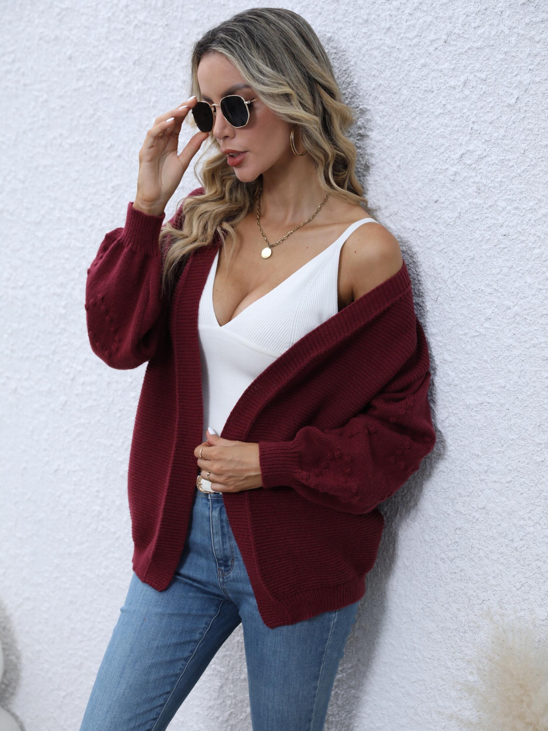 Vintage Long Sleeve Cardigan Women's Clothing
