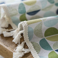 Boho Beige Tablecloth - Wrinkle Resistant & Washable