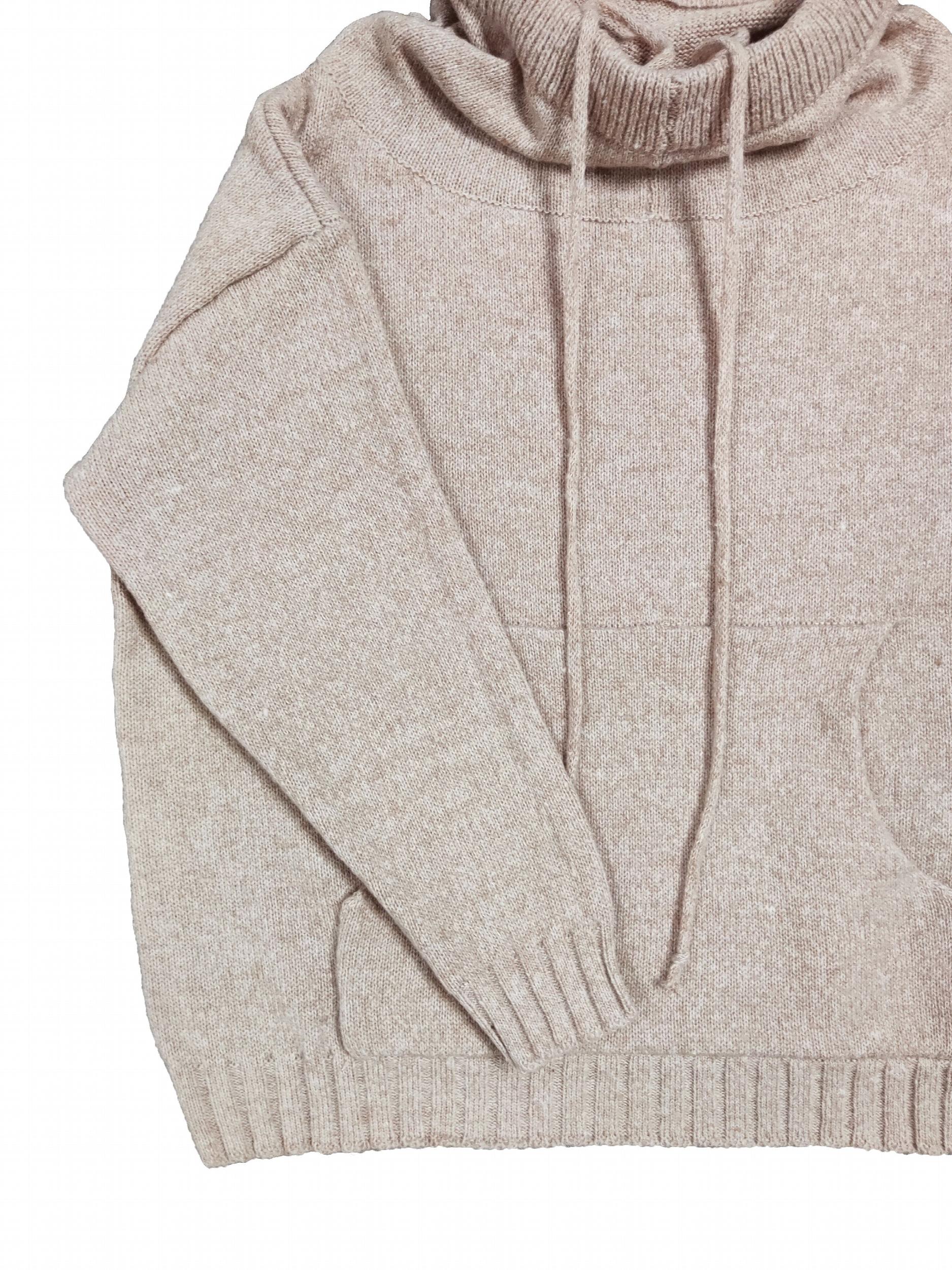 Solid Cowl Neck Jumper with Pockets