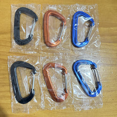 6pcs 12KN D Aluminum Carabiner for Climbing Activities