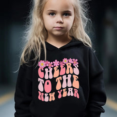 2pcs Cheers to the Year Hoodies Pants Set Spring Fall Sports Girls