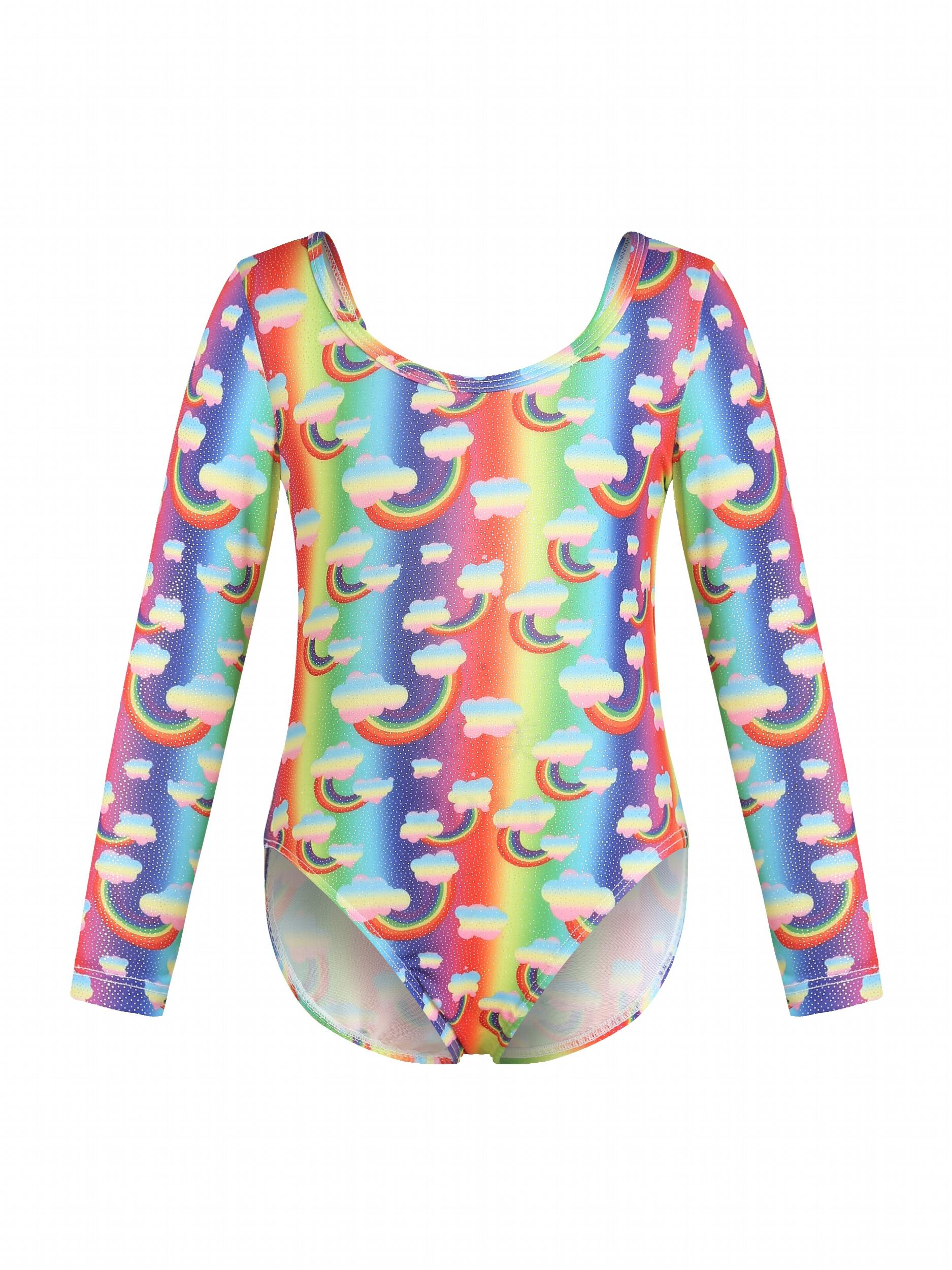 Dreamy Butterfly Tie Dye Gymnastics Suit Long Sleeve