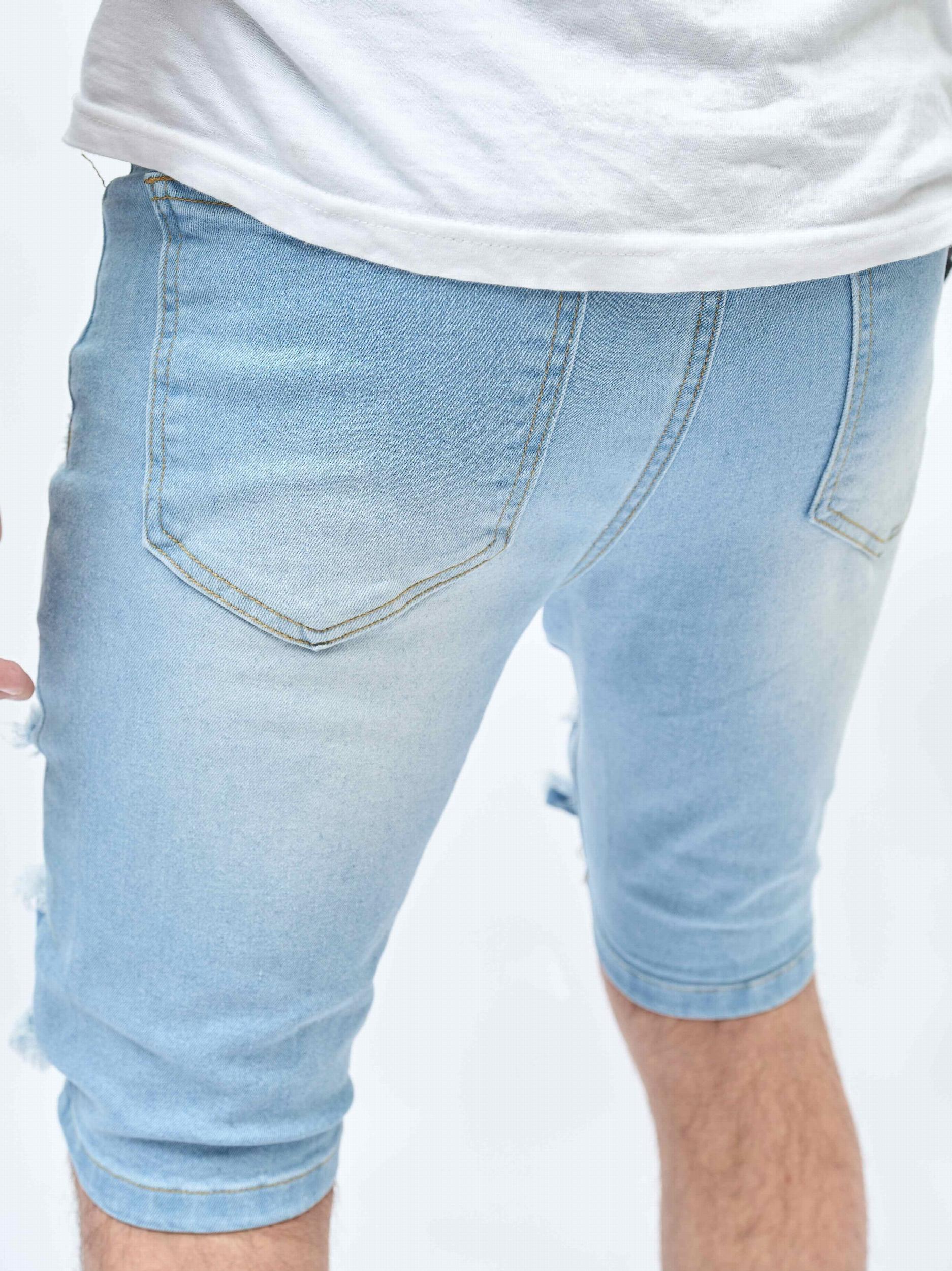 Men's Ripped Denim Shorts Casual Street Style Distressed Denim Summer Shorts