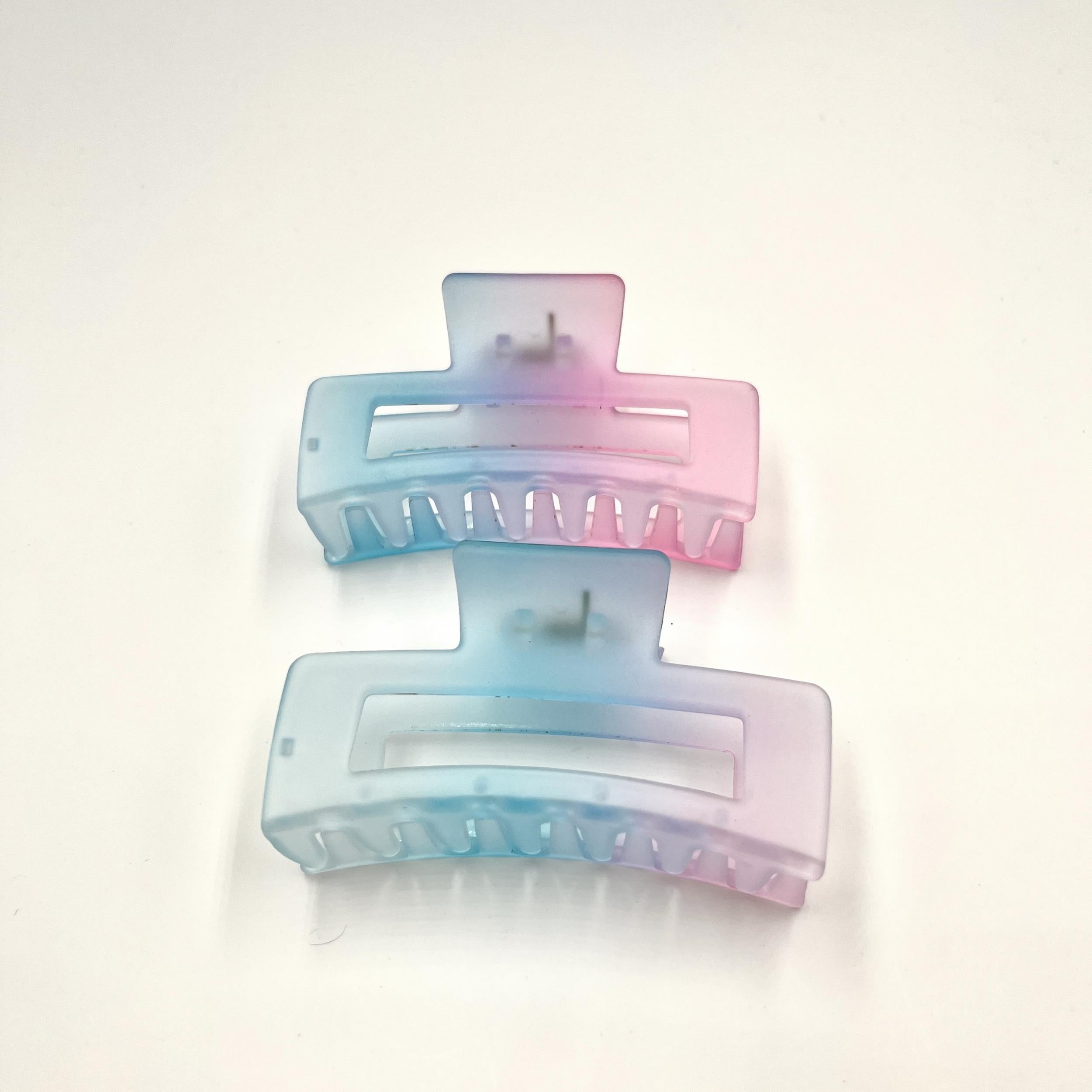 2pcs Gradient Claw Clips Hair Clips - Princess Decorative Hair Accessories