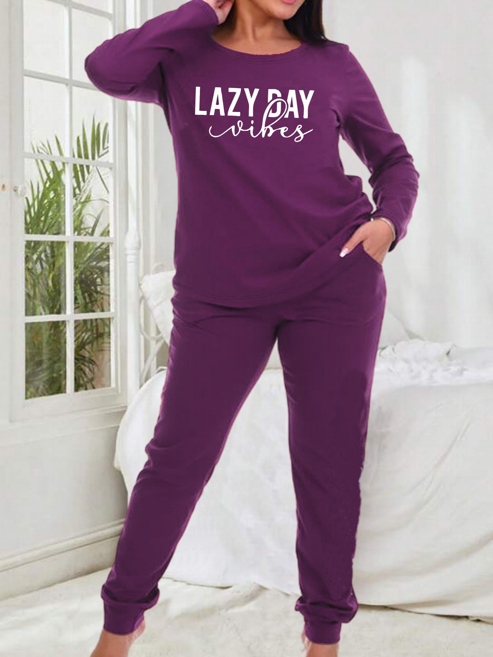 Graphic Tee & Pants Lounge Set
