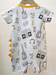 Baby Dinosaur Print Romper Short Sleeve Jumpsuit