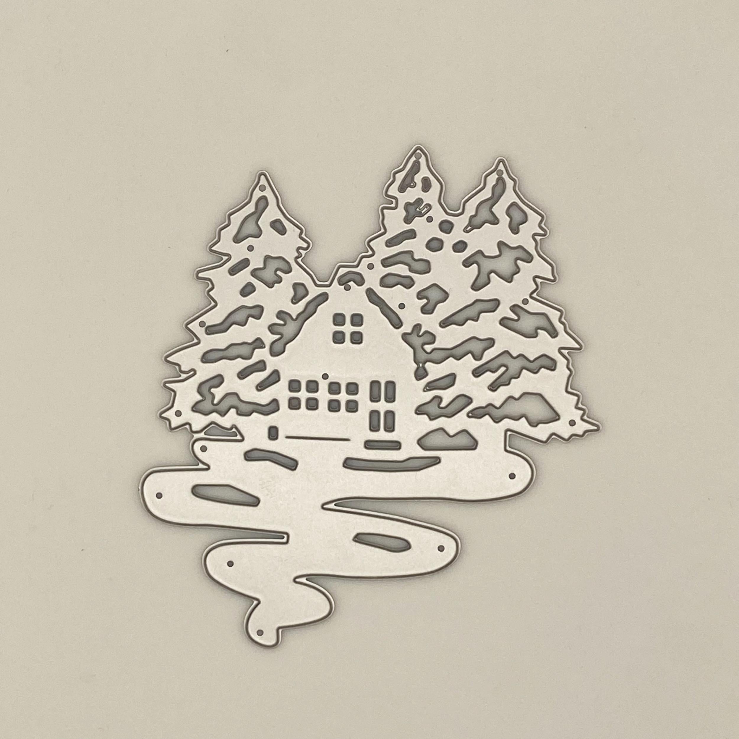 House Building Metal Cutting Dies Stencil DIY Scrapbooking
