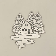 House Building Metal Cutting Dies Stencil DIY Scrapbooking