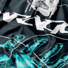 Hip Hop Tie Dye Square Scarf Letter Hand Print Bandana Punk Satin Neckerchief