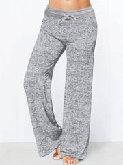 Solid Drawstring Straight Leg Pants Casual Loose Pants For Spring & Fall